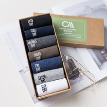 Load image into Gallery viewer, Men Socks New Autumn Gift Box Funny 7 pairs